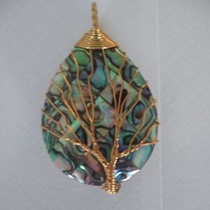 Tree of life mother of pearl pendant